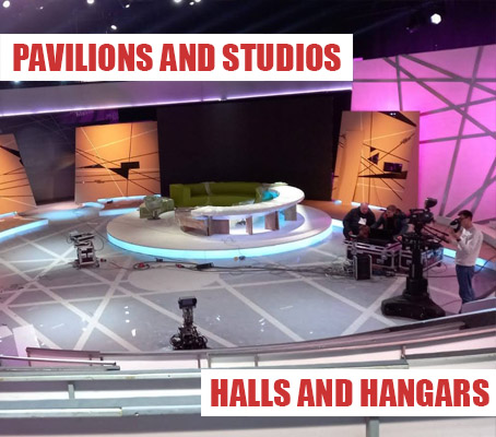 PAVILIONS, STUDIOS, HALLS AND HANGARS